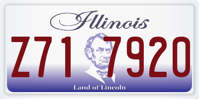 IL license plate Z717920