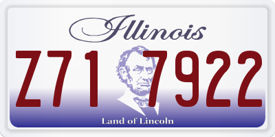 IL license plate Z717922
