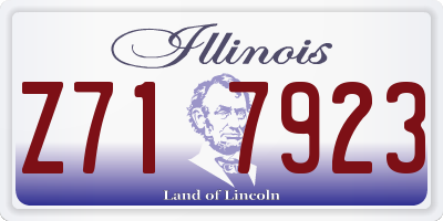 IL license plate Z717923