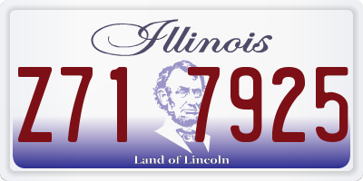 IL license plate Z717925