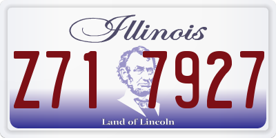 IL license plate Z717927