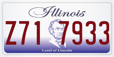 IL license plate Z717933