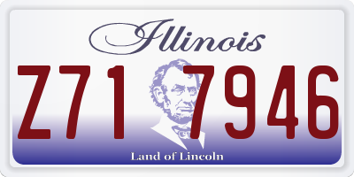 IL license plate Z717946