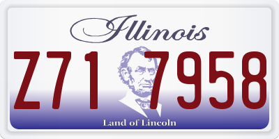 IL license plate Z717958