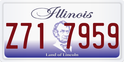 IL license plate Z717959
