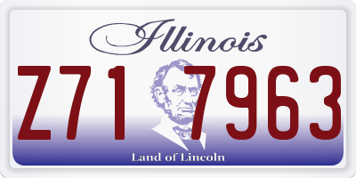 IL license plate Z717963
