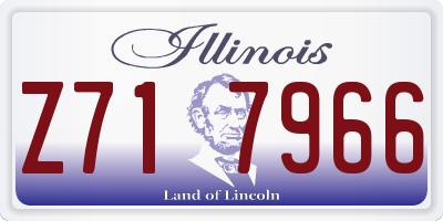 IL license plate Z717966