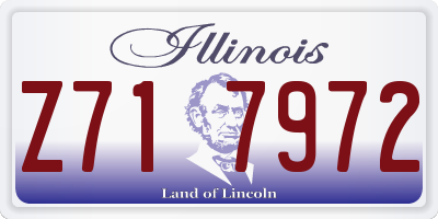IL license plate Z717972