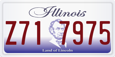 IL license plate Z717975