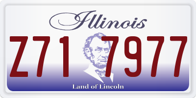 IL license plate Z717977