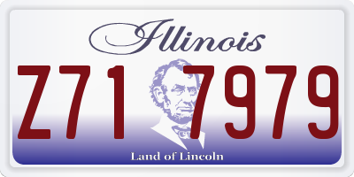 IL license plate Z717979
