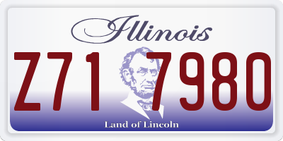 IL license plate Z717980