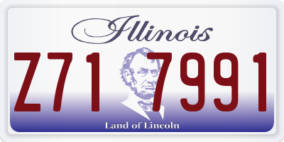 IL license plate Z717991