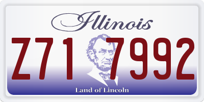 IL license plate Z717992