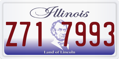 IL license plate Z717993