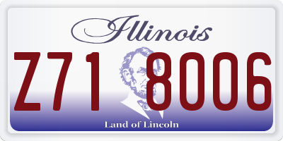 IL license plate Z718006