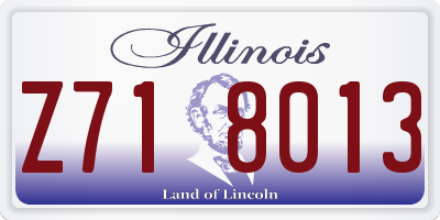 IL license plate Z718013