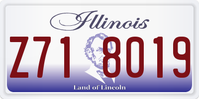 IL license plate Z718019