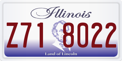 IL license plate Z718022