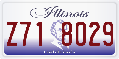 IL license plate Z718029