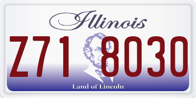 IL license plate Z718030