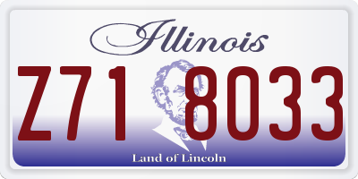 IL license plate Z718033