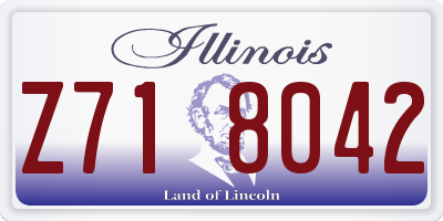 IL license plate Z718042