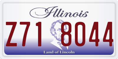 IL license plate Z718044