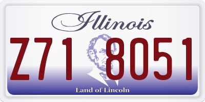 IL license plate Z718051