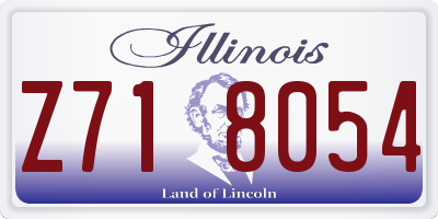IL license plate Z718054