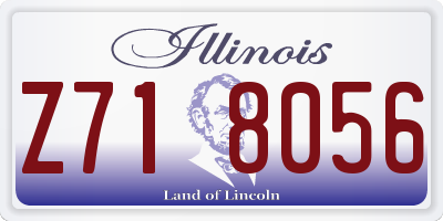 IL license plate Z718056