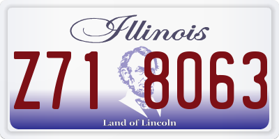 IL license plate Z718063