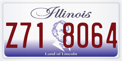 IL license plate Z718064