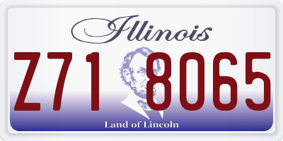 IL license plate Z718065