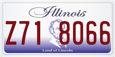 IL license plate Z718066
