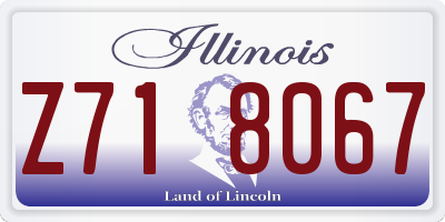 IL license plate Z718067