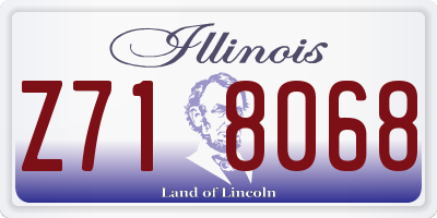IL license plate Z718068