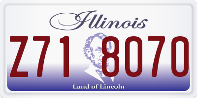 IL license plate Z718070