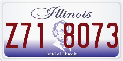 IL license plate Z718073