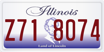 IL license plate Z718074