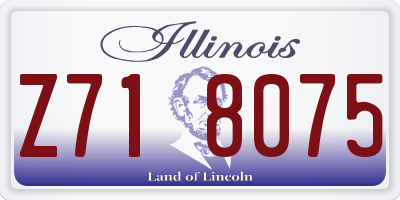 IL license plate Z718075
