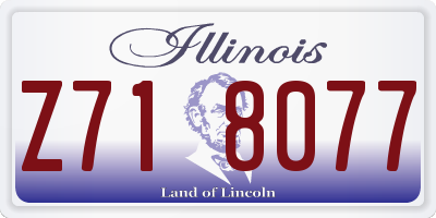 IL license plate Z718077