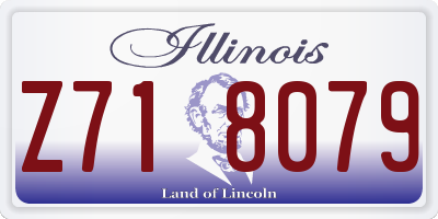 IL license plate Z718079