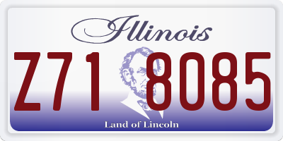 IL license plate Z718085