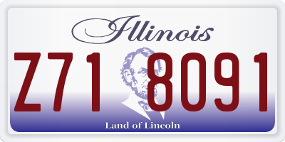 IL license plate Z718091