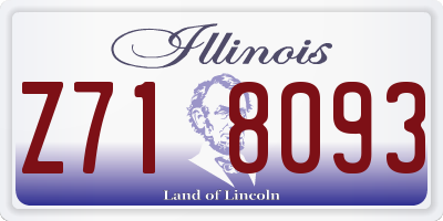 IL license plate Z718093