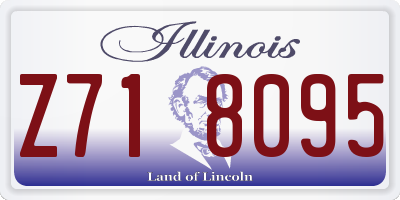 IL license plate Z718095