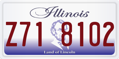 IL license plate Z718102