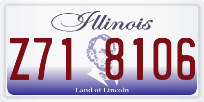 IL license plate Z718106