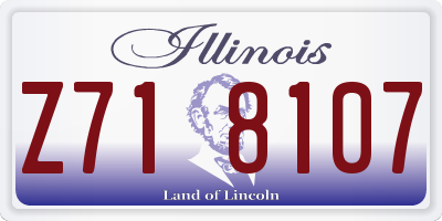 IL license plate Z718107